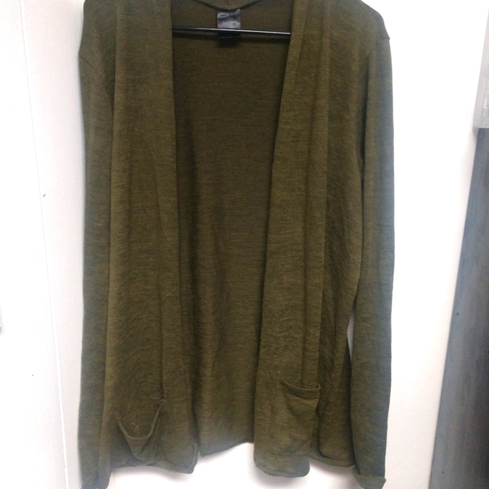 2X Olive Green Agnes and Dora Cardigan